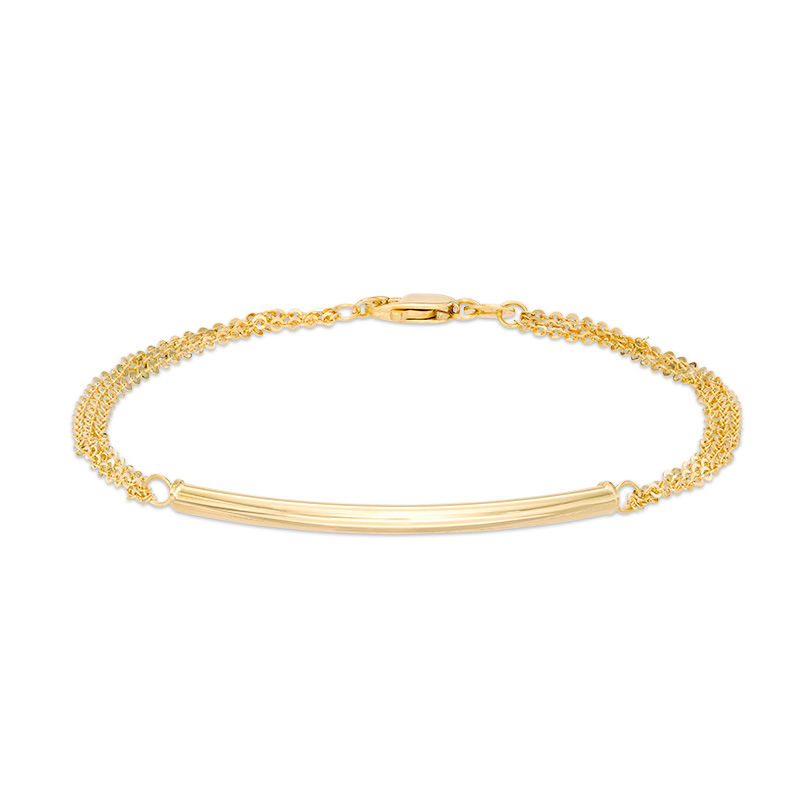 Main Image 1 of Multi-Strand Bar Bracelet in 10K Gold - 7.5"