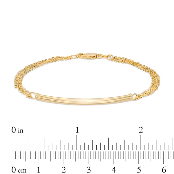Multi-Strand Bar Bracelet in 10K Gold - 7.5"