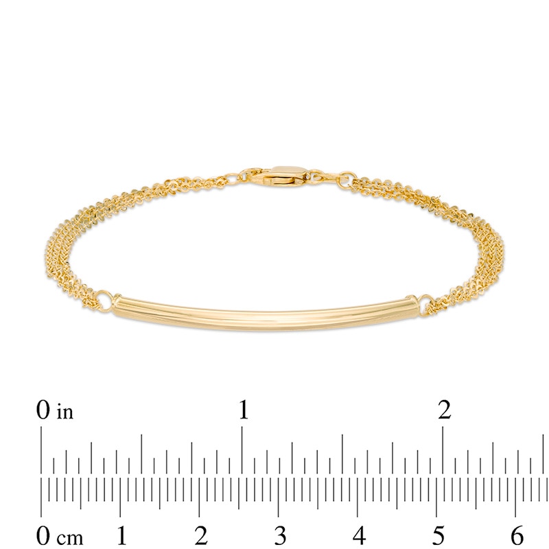 Main Image 2 of Multi-Strand Bar Bracelet in 10K Gold - 7.5"