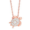 Thumbnail Image 1 of 1/15 CT. T.W. Diamond Turtle Pendant in 10K Rose Gold