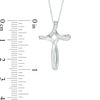 Thumbnail Image 2 of Diamond Accent Looped Cross Pendant in 10K White Gold