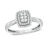 Thumbnail Image 0 of 1/4 CT. TW. Composite Diamond Rectangle Frame Vintage-Style Ring in 10K White Gold