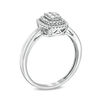 Thumbnail Image 1 of 1/4 CT. TW. Composite Diamond Rectangle Frame Vintage-Style Ring in 10K White Gold