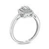 Thumbnail Image 1 of 1/4 CT. TW. Cushion Multi-Diamond Rectangle Frame Vintage-Style Ring in 10K White Gold