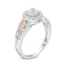 Thumbnail Image 2 of 1/2 CT. T.W. Composite Diamond Frame Infinity Sides Ring in 10K Two-Tone Gold