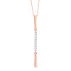 Thumbnail Image 1 of 1/10 CT. T.W. Diamond Linear Bar Pendant in 10K Rose Gold