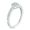 Thumbnail Image 2 of 1/10 CT. T.W. Diamond Circle Frame Pendant, Stud Earrings and Ring Set in Sterling Silver