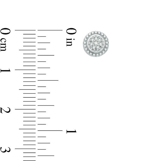 1/10 CT. T.w. Diamond Circle Frame Pendant, Stud Earrings and Ring Set in Sterling Silver