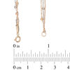 Thumbnail Image 2 of Beaded Three Strand Necklace in 10K Tri-Tone Gold - 17"