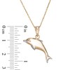 Thumbnail Image 2 of Puffed Dolphin Pendant in 10K Two-Tone Gold