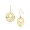 Thumbnail Image 1 of Filigree Circle Drop Earrings in 10K Gold