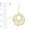 Thumbnail Image 2 of Filigree Circle Drop Earrings in 10K Gold
