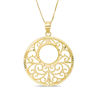 Thumbnail Image 1 of Filigree Circle Pendant in 10K Gold