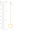Thumbnail Image 1 of Heart Threader Drop Earrings in 14K Gold