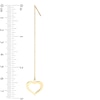 Thumbnail Image 1 of Heart Threader Drop Earrings in 14K Gold