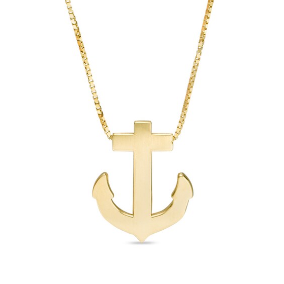 Bold Anchor Pendant in 10K Gold