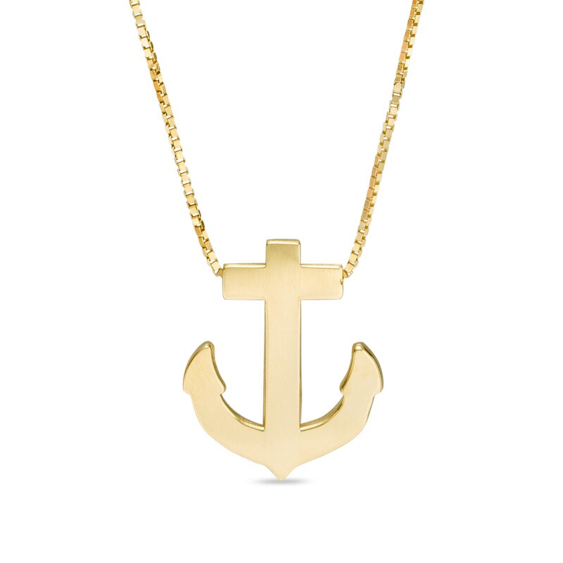 Main Image 1 of Bold Anchor Pendant in 10K Gold