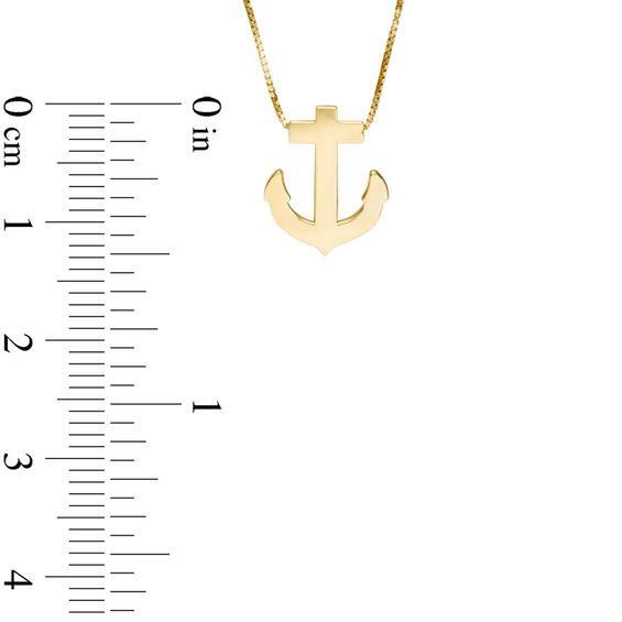 Bold Anchor Pendant in 10K Gold