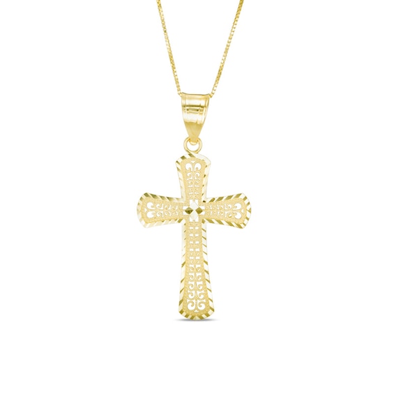 Filigree Cross Pendant in 10K Gold