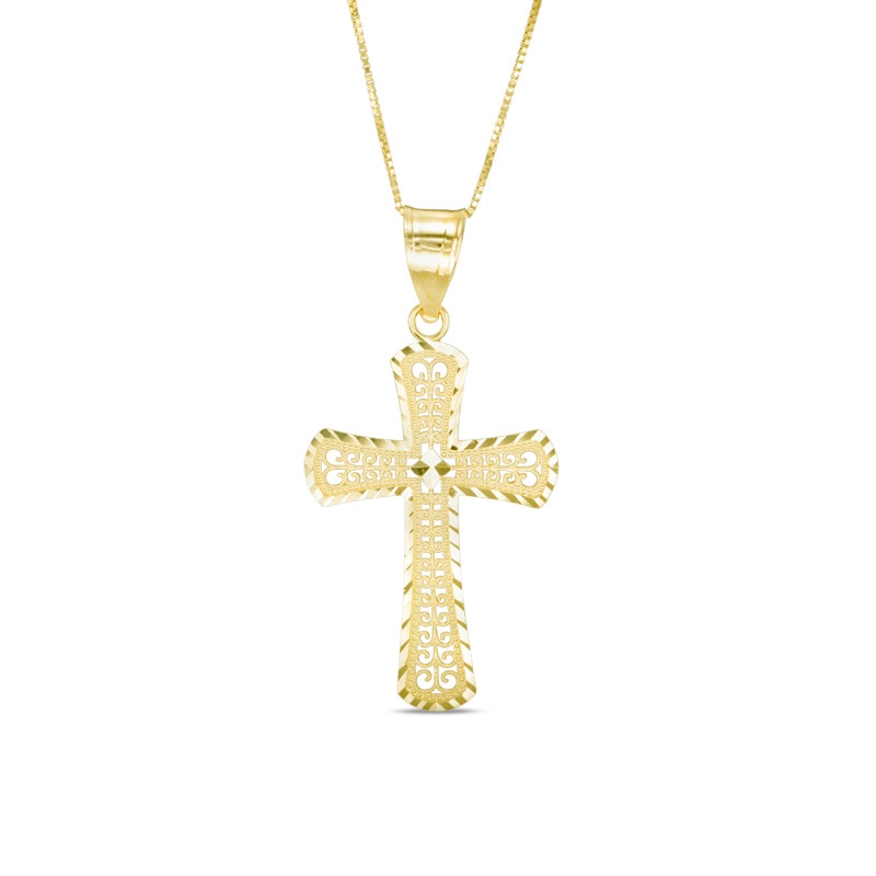 Filigree Cross Pendant in 10K Gold