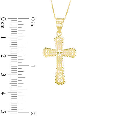 Filigree Cross Pendant in 10K Gold | Zales