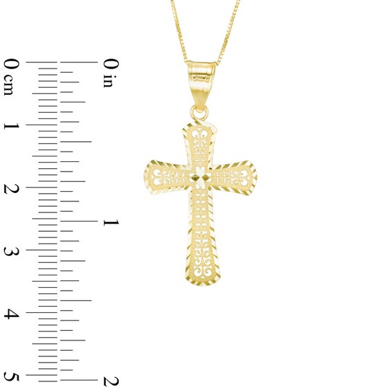 Filigree Cross Pendant in 10K Gold