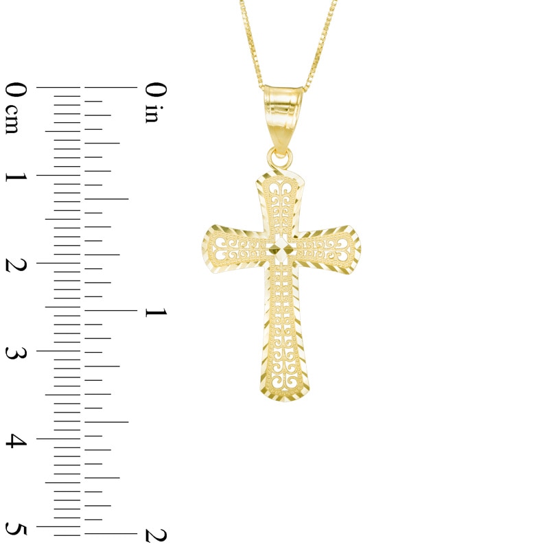 Filigree Cross Pendant in 10K Gold