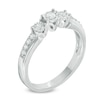 Thumbnail Image 2 of 1/5 CT. T.W. Diamond Three Stone Engagement Ring in Sterling Silver