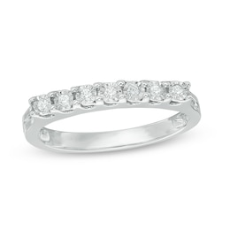 1/10 CT. T.W. Diamond Seven Stone Anniversary Band in Sterling Silver
