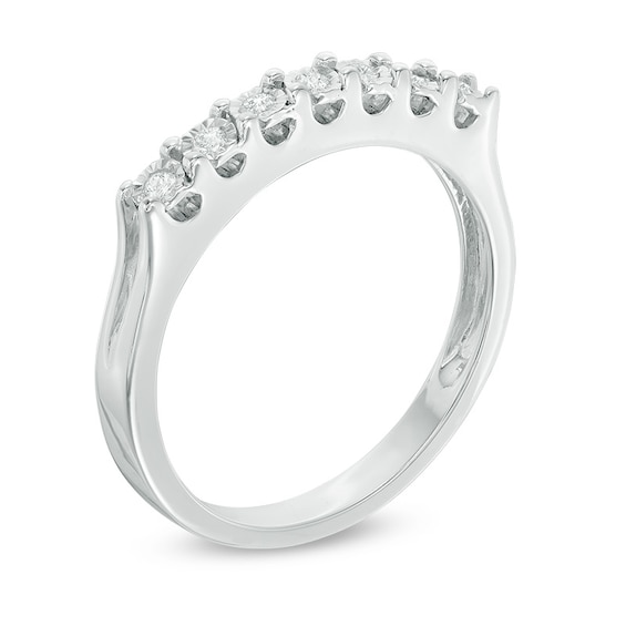 1/10 CT. T.w. Diamond Seven Stone Anniversary Band in Sterling Silver