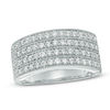 Thumbnail Image 0 of 1 CT. T.W. Diamond Four Row Anniversary Ring in 10K White Gold
