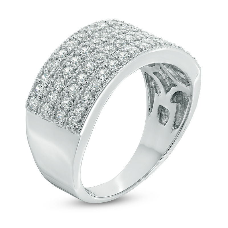 1 CT. T.W. Diamond Four Row Anniversary Ring in 10K White Gold