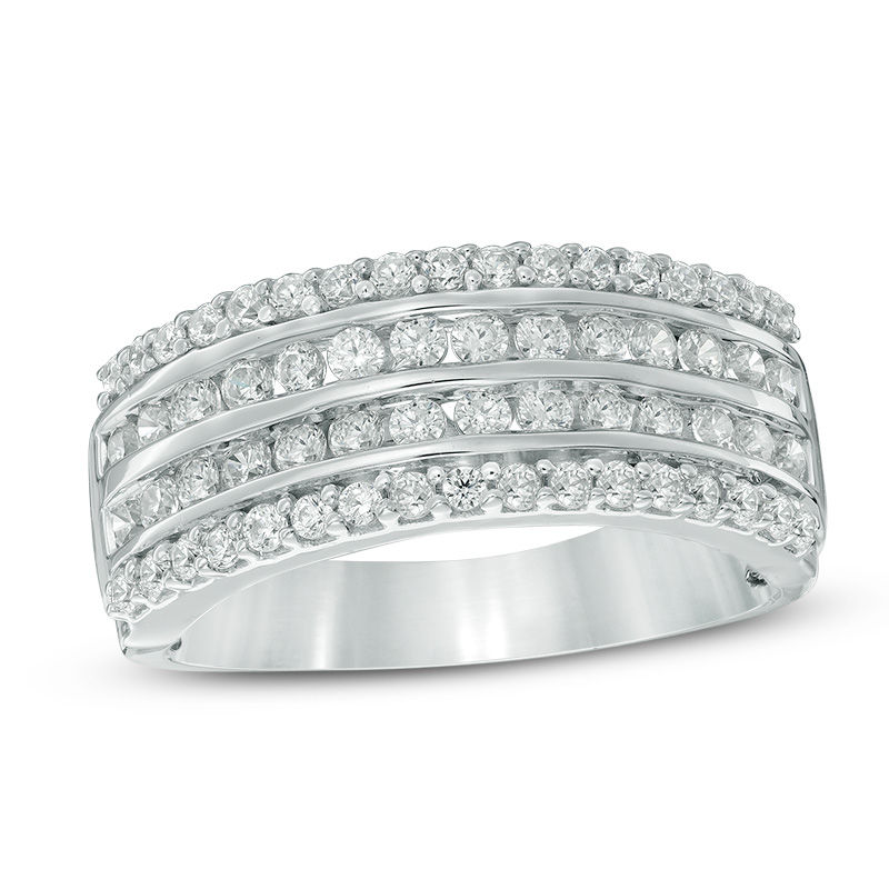 Main Image 1 of 1 CT. T.W. Diamond Four Row Anniversary Band in 10K White Gold
