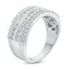 Thumbnail Image 2 of 1 CT. T.W. Diamond Four Row Anniversary Band in 10K White Gold