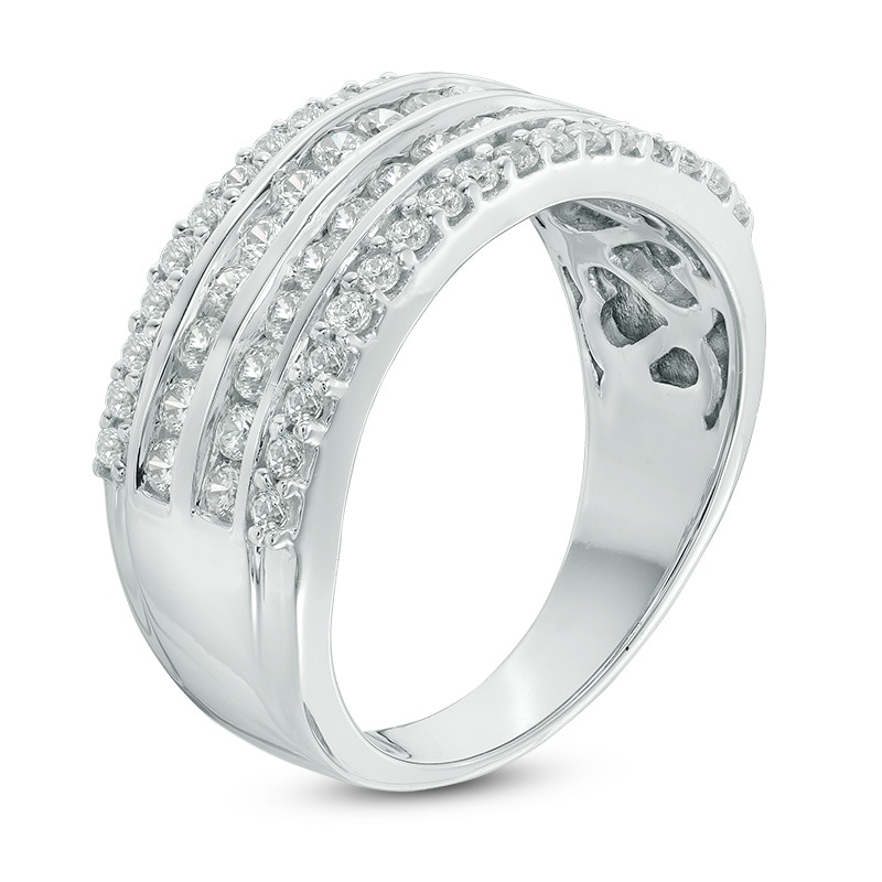 Main Image 2 of 1 CT. T.W. Diamond Four Row Anniversary Band in 10K White Gold