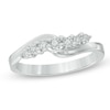Thumbnail Image 1 of 1/20 CT. T.W. Diamond Seven Stone Bypass Anniversary Band in Sterling Silver