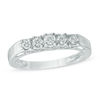 Thumbnail Image 1 of 1/4 CT. T.W. Diamond Five Stone Anniversary Band in 10K White Gold