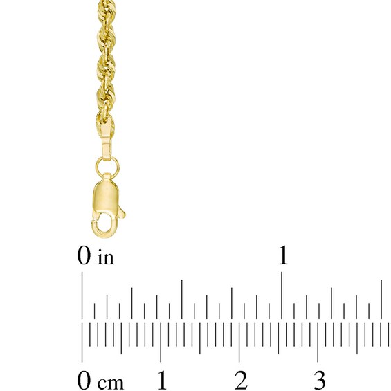 Bead Station Rope Chain Necklace in 10K Gold - 18"