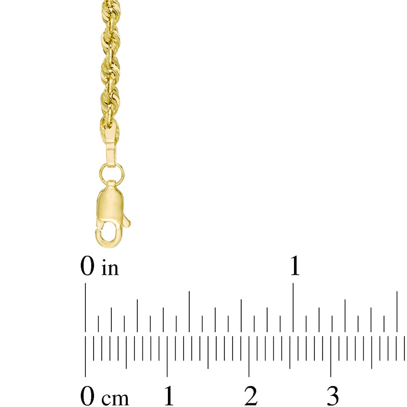 Main Image 2 of Bead Station Rope Chain Necklace in 10K Gold - 18"
