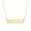 Thumbnail Image 1 of "Mom" Cutout Bar Necklace in 10K Gold - 17"