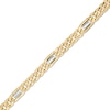 Thumbnail Image 1 of Curb Chain Station Bracelet in 10K Two-Tone Gold - 8.5"