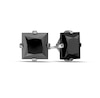 Thumbnail Image 0 of Men's 7.0mm Square Black Spinel Solitaire Stud Earrings in Sterling Silver with Black Rhodium