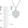 Thumbnail Image 2 of 1/2 CT. T.W. Diamond Heart Frame Pendant in 10K White Gold