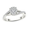 Thumbnail Image 1 of 1/2 CT. T.W. Diamond Bypass Engagement Ring in 14K White Gold