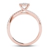 Thumbnail Image 3 of 1/2 CT. T.W. Diamond Bypass Engagement Ring in 14K Rose Gold
