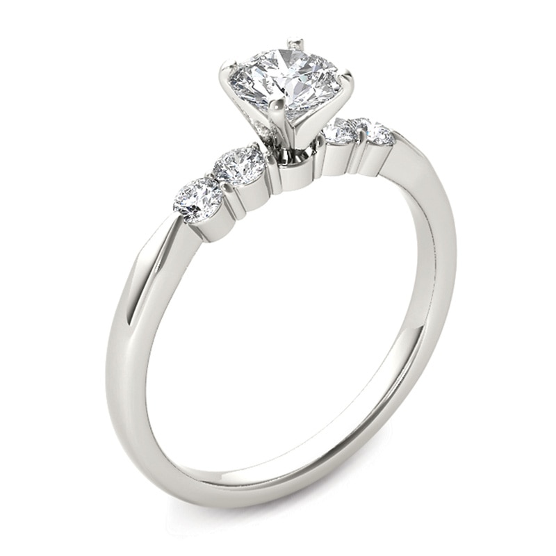 1/2 CT. T.W. Diamond Engagement Ring in 14K White Gold