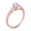 Thumbnail Image 1 of 3/4 CT. T.W. Diamond Etched Engagement Ring in 14K Rose Gold