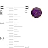 Thumbnail Image 1 of 7.0mm Amethyst and 1/6 CT. T.W. Diamond Stud Earrings in 10K Gold