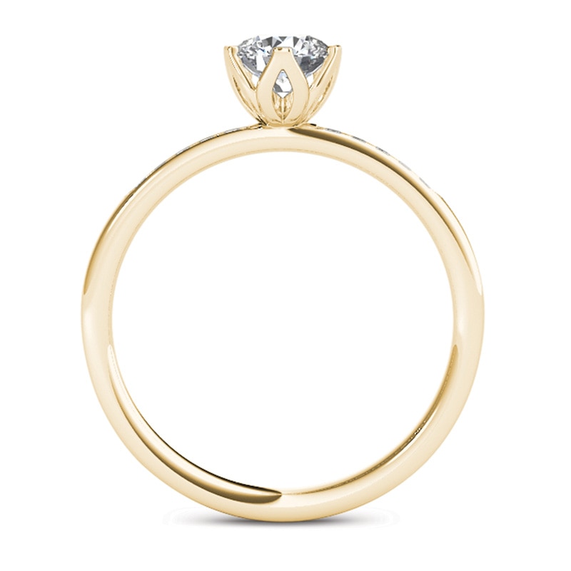 Main Image 3 of 1/2 CT. T.W. Diamond Engagement Ring in 14K Gold