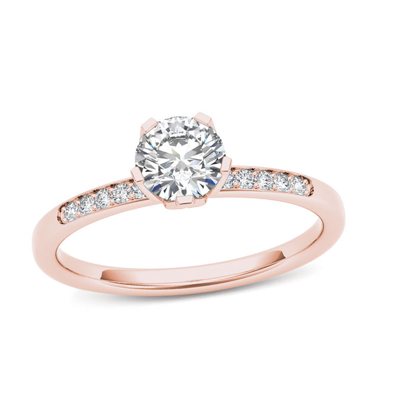 Main Image 1 of 1/2 CT. T.W. Diamond Engagement Ring in 14K Rose Gold